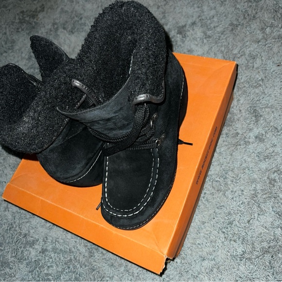 Rocketdog Rocket Dog Bonfire Suede Black Wedge Women Boots Size 9 - Picture 1 of 10